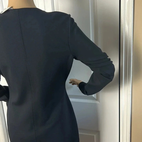 Vintage LOLE Black midi dress,quarter front zip,empire waist,comfy, stylish,NWT - Picture 8 of 12